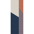 Fotomural Walls by Patel - Geometry Panel 2 - Geometric Photo Panel with Stripe Pattern Ribbed Texture - Beige, Blue