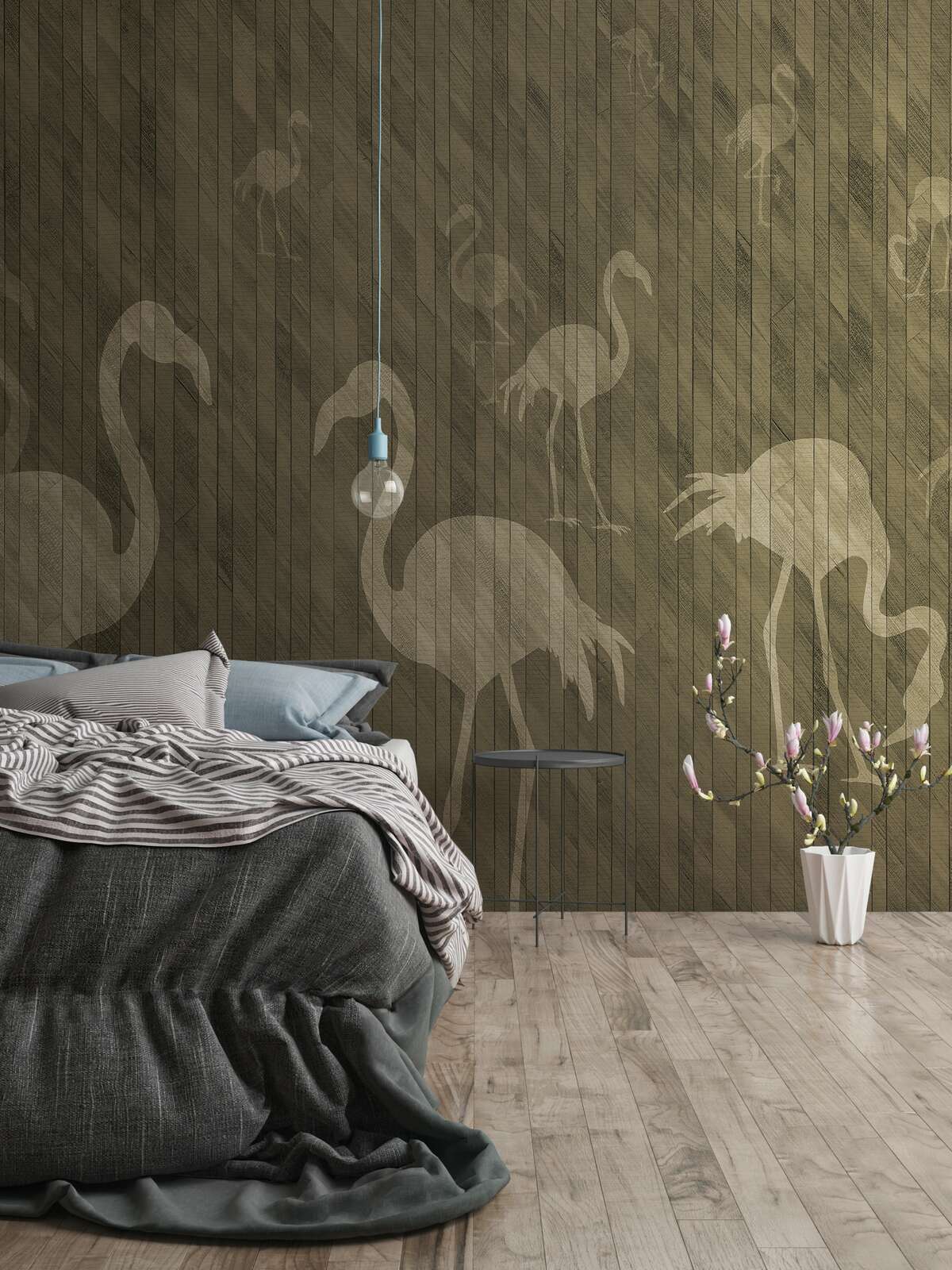 Fotomural AP Contract - Flamingos