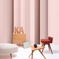 Fotomural Walls by Patel - Magic Wall 4 - stripes photo wallpaper with 3D illusion effect, pink & white