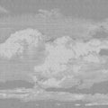 Fotomural Walls by Patel - Clouds 2 - Heavenly photo wallpaper in natural linen structure with cloud motif - Grey, White