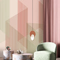 Fotomural Walls by Patel - Photo wallpaper »mesh 2« - Abstract 3D design - Red, green