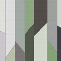 Fotomural Walls by Patel - Geometry 3 - Striped wallpaper in ribbed structure with colourful retro design - Green, Purple