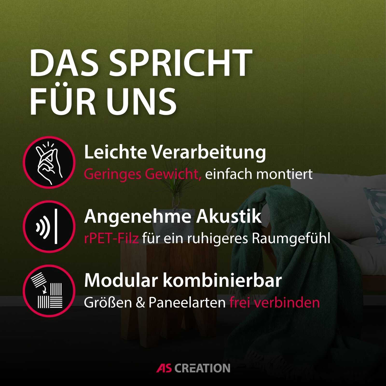 Panel Modular Wall - Lime Green 104 x 52 x 0.6 cm (13674-3) - Imagen 6
