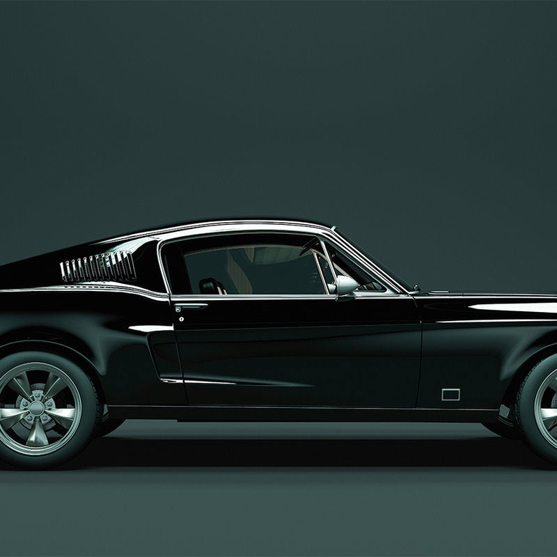 Fotomural Walls by Patel - Mustang 1 - Photo wallpaper, Mustang side view, Vintage - Blue, Black