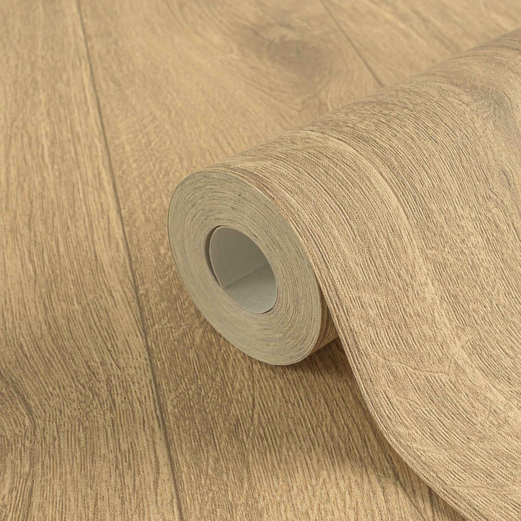 Hochwertige Vliestapete Braun Holzoptik
