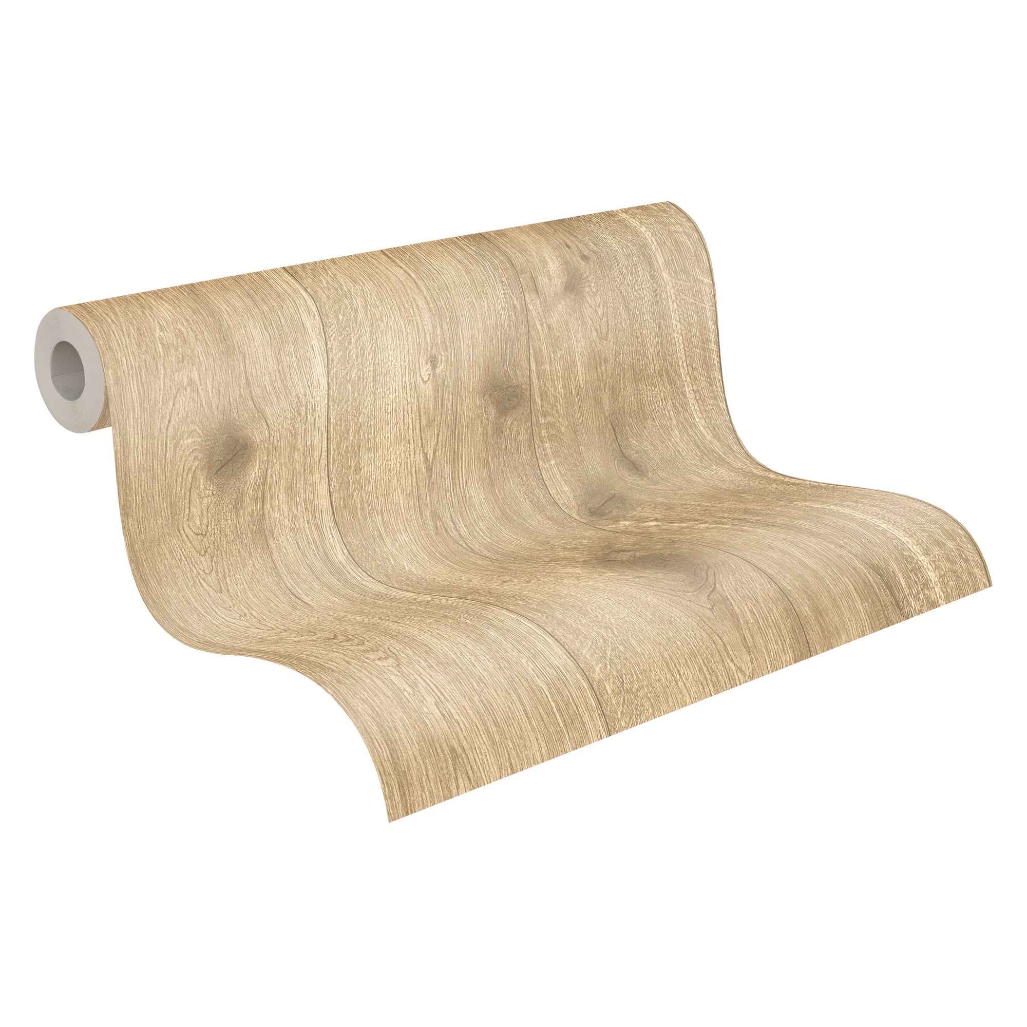 Hochwertige Vliestapete Braun Holzoptik