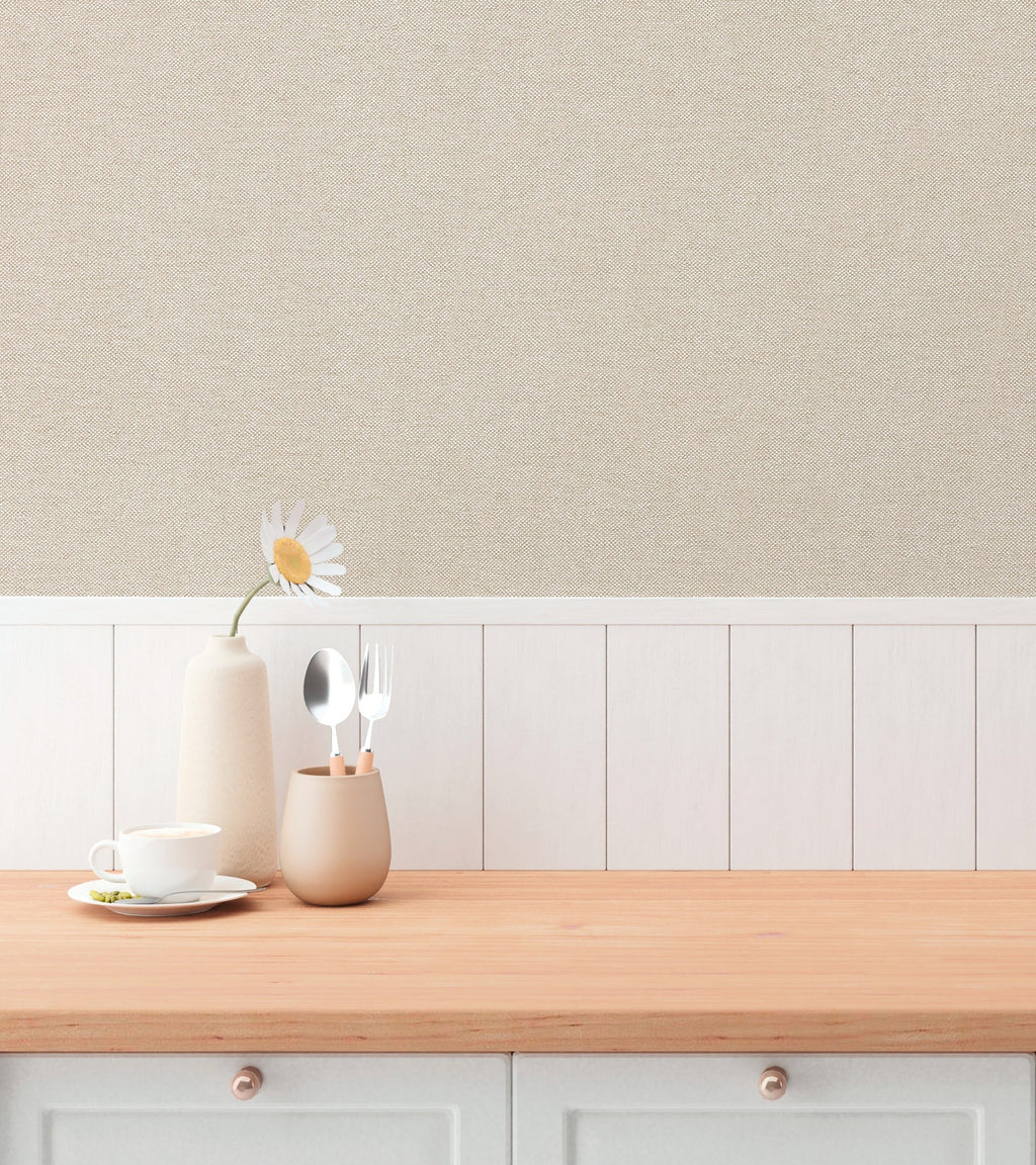 Hochwertige Vliestapete Beige Unitapete