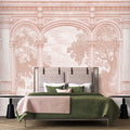 Fotomural Walls by Patel - Roma 3 - pink mural Historic Design with round arch window