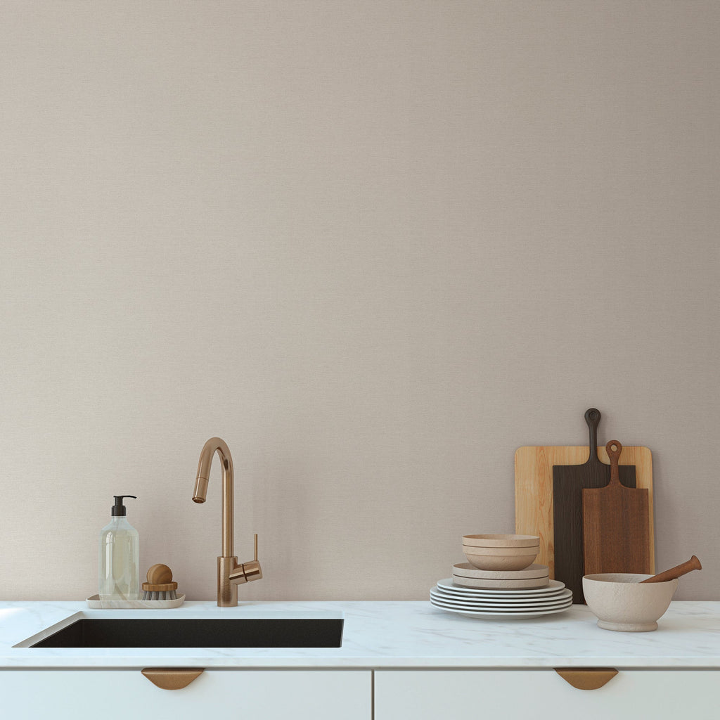 Hochwertige Vliestapete Beige Unitapete
