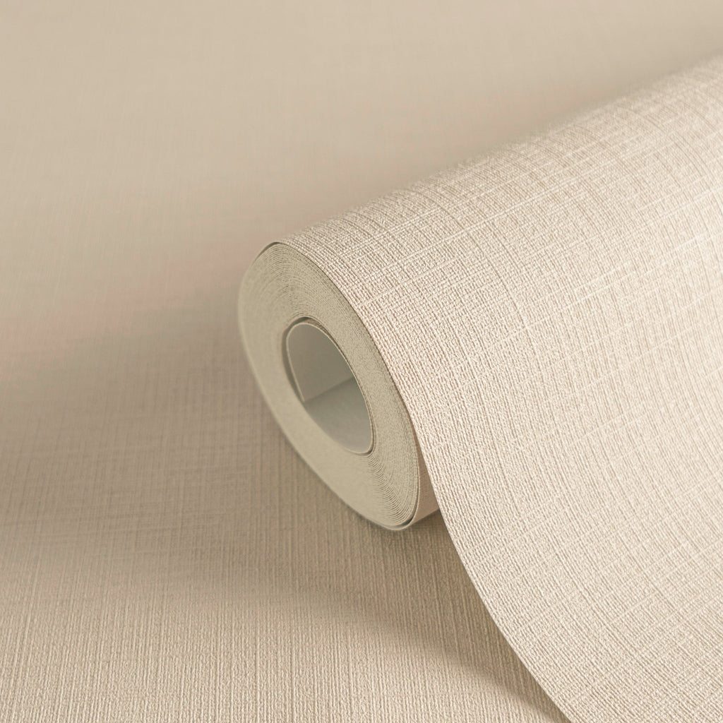 Hochwertige Vliestapete Beige Unitapete