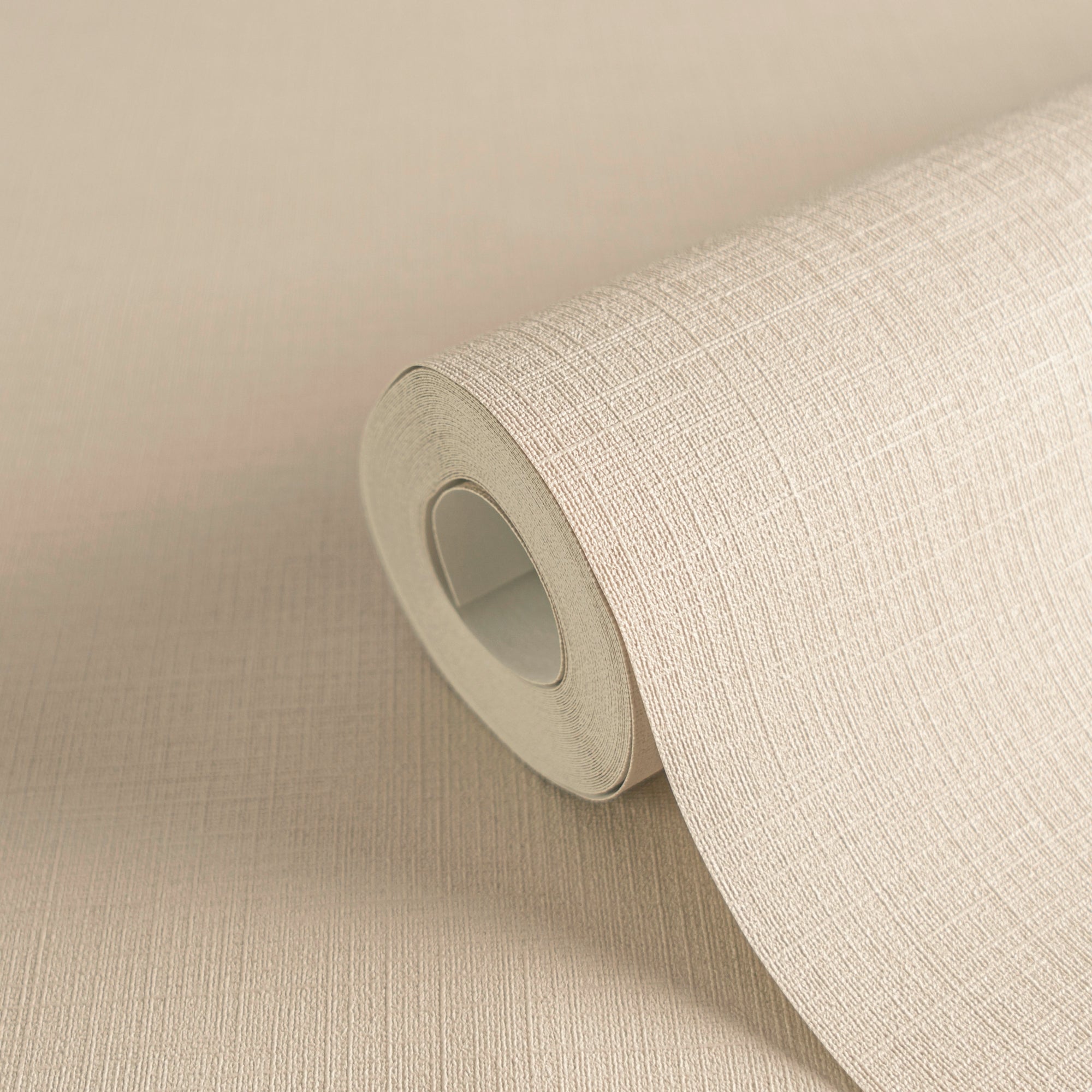 Hochwertige Vliestapete Beige Unitapete