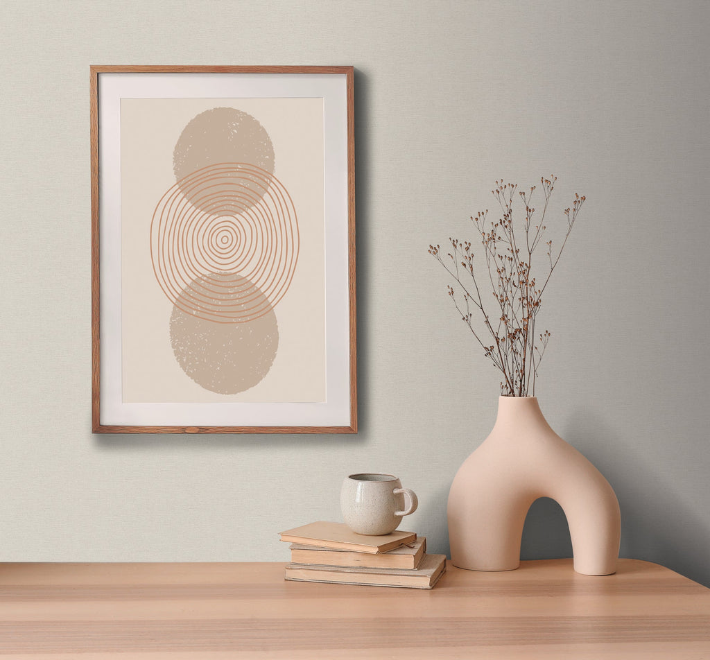 Hochwertige Vliestapete Beige Unitapete