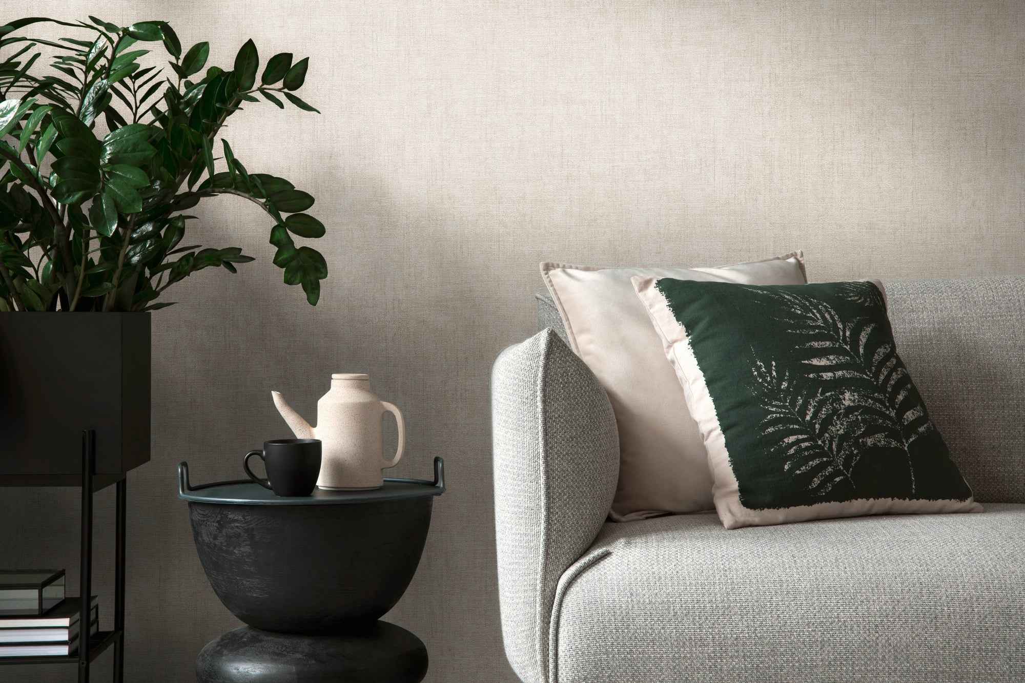 Cuba II-Vliestapete Vinyltapete Beige Luxus