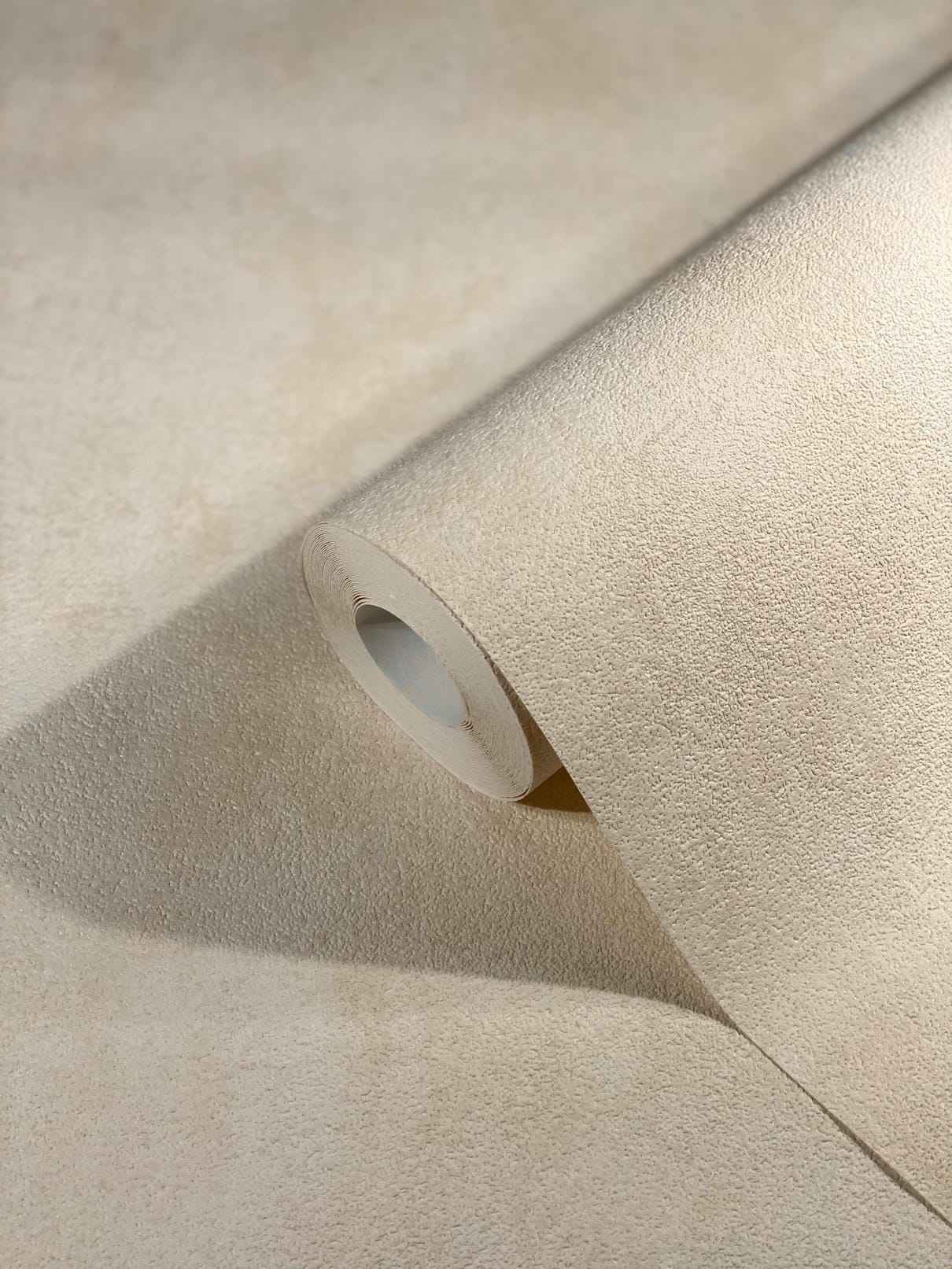 Vliestapete beige einfarbig