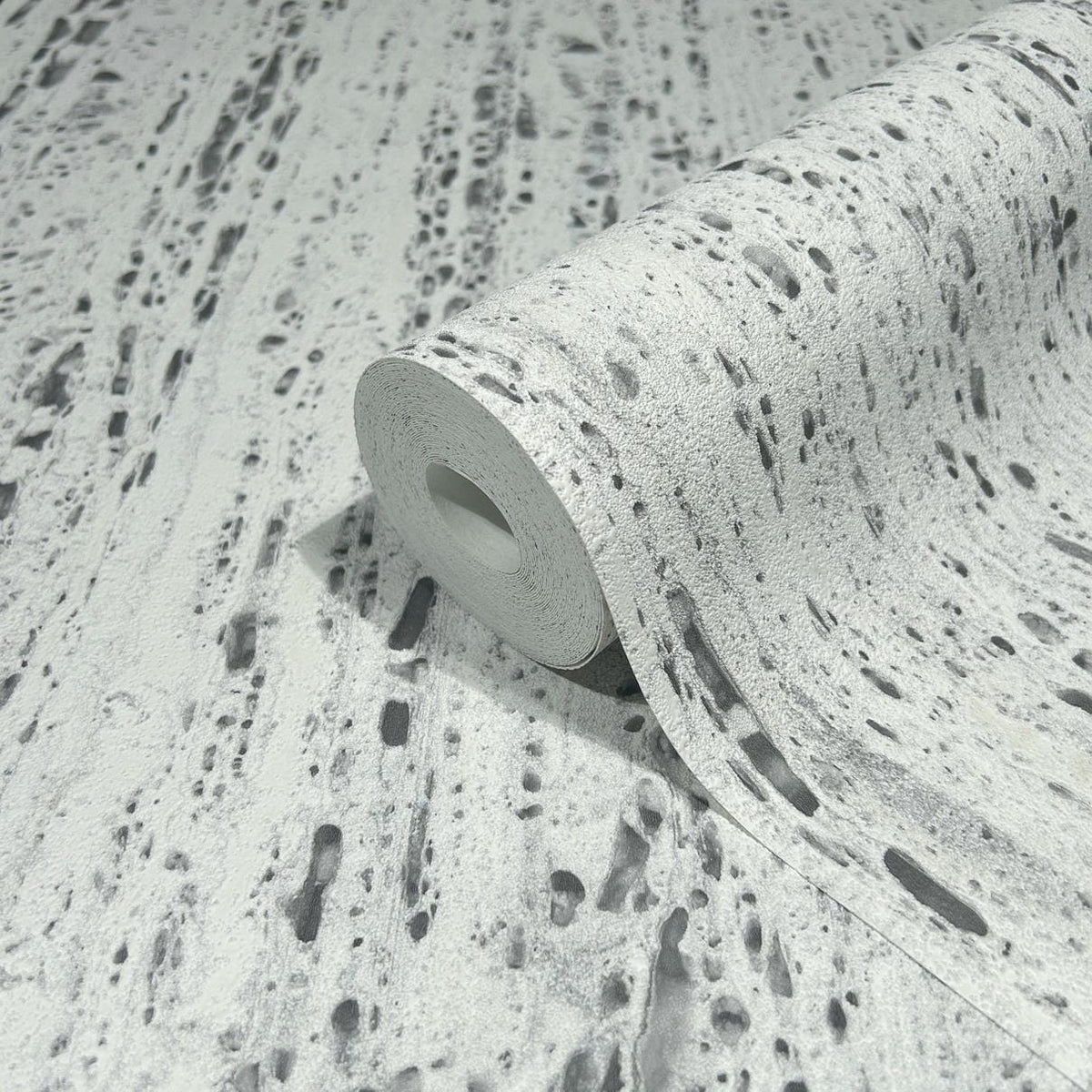 Papel pintado tejido no tejido con textura y relieve blanco y gris - Marburg - Imagen 5