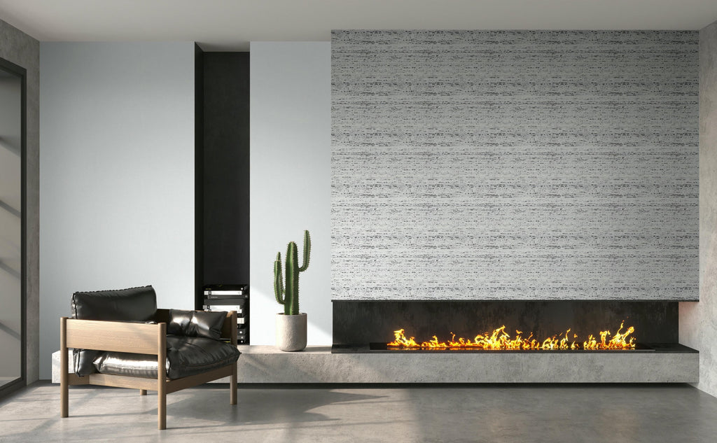 Papel pintado tejido no tejido con textura y relieve blanco y gris - Marburg - Imagen 4