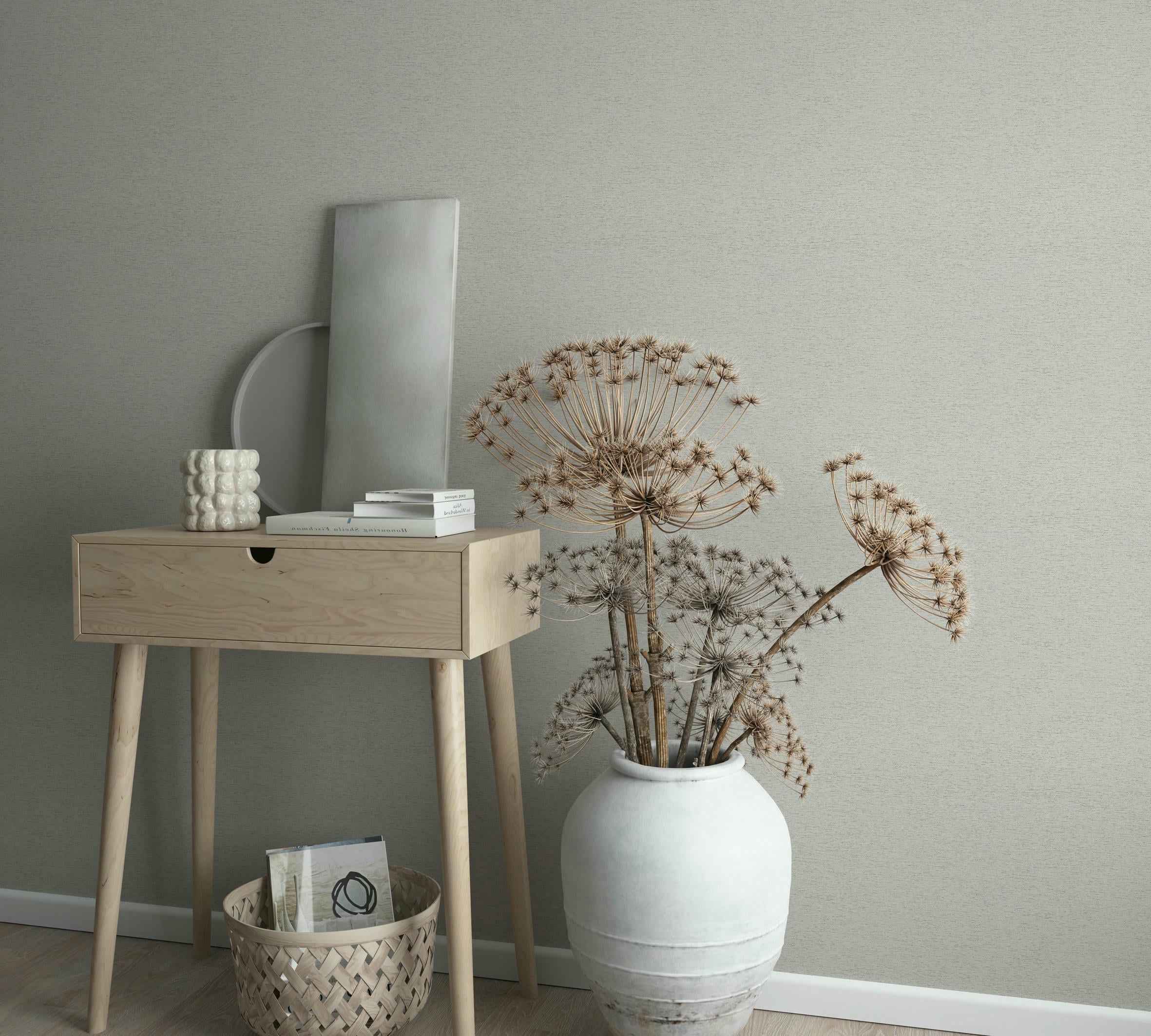 Vliestapete grau, beige struktur