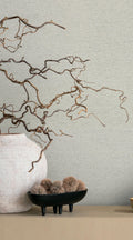 Papel pintado tejido no tejido con textura y relieve gris y beige - Marburg - Imagen 1