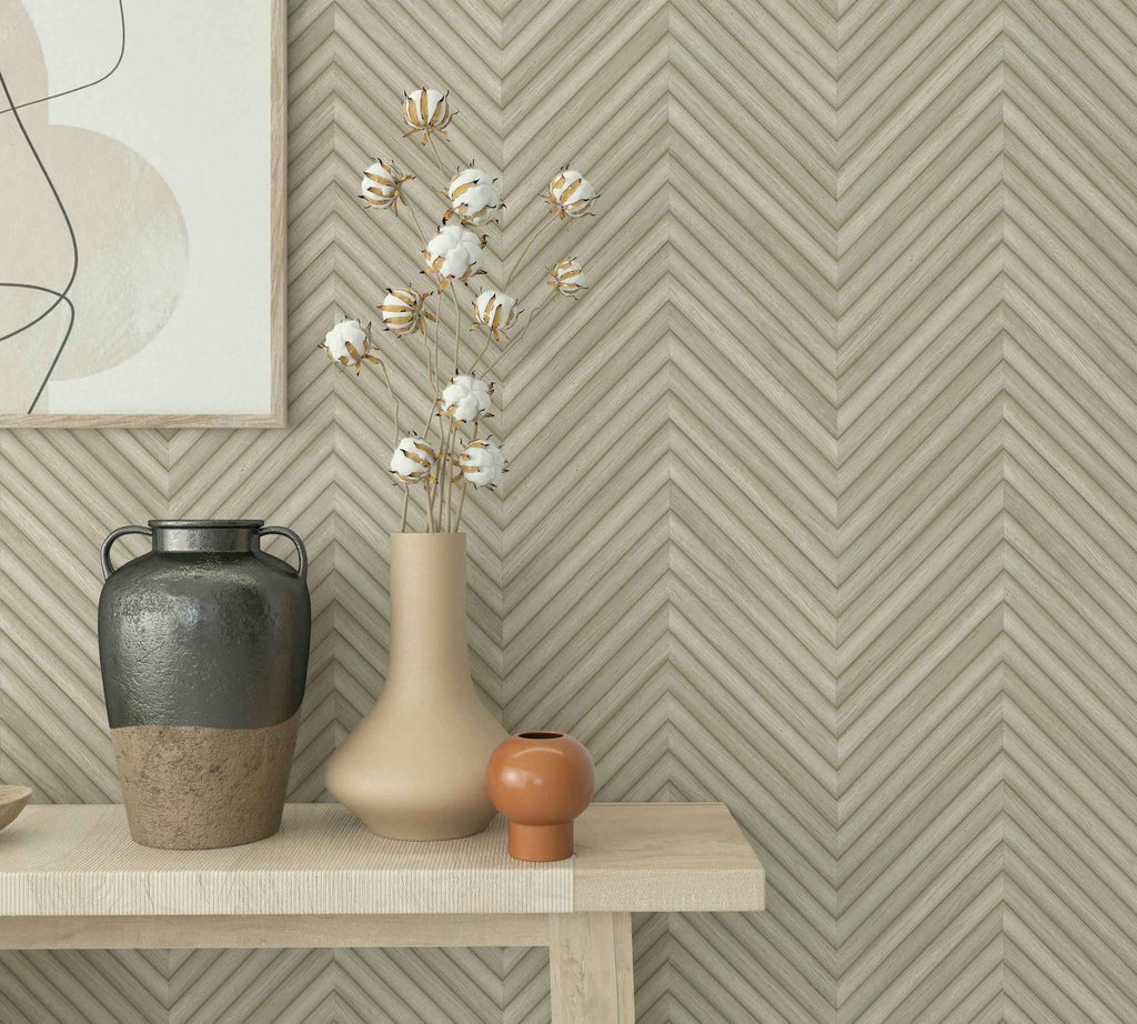 Vliestapete beige holzoptik