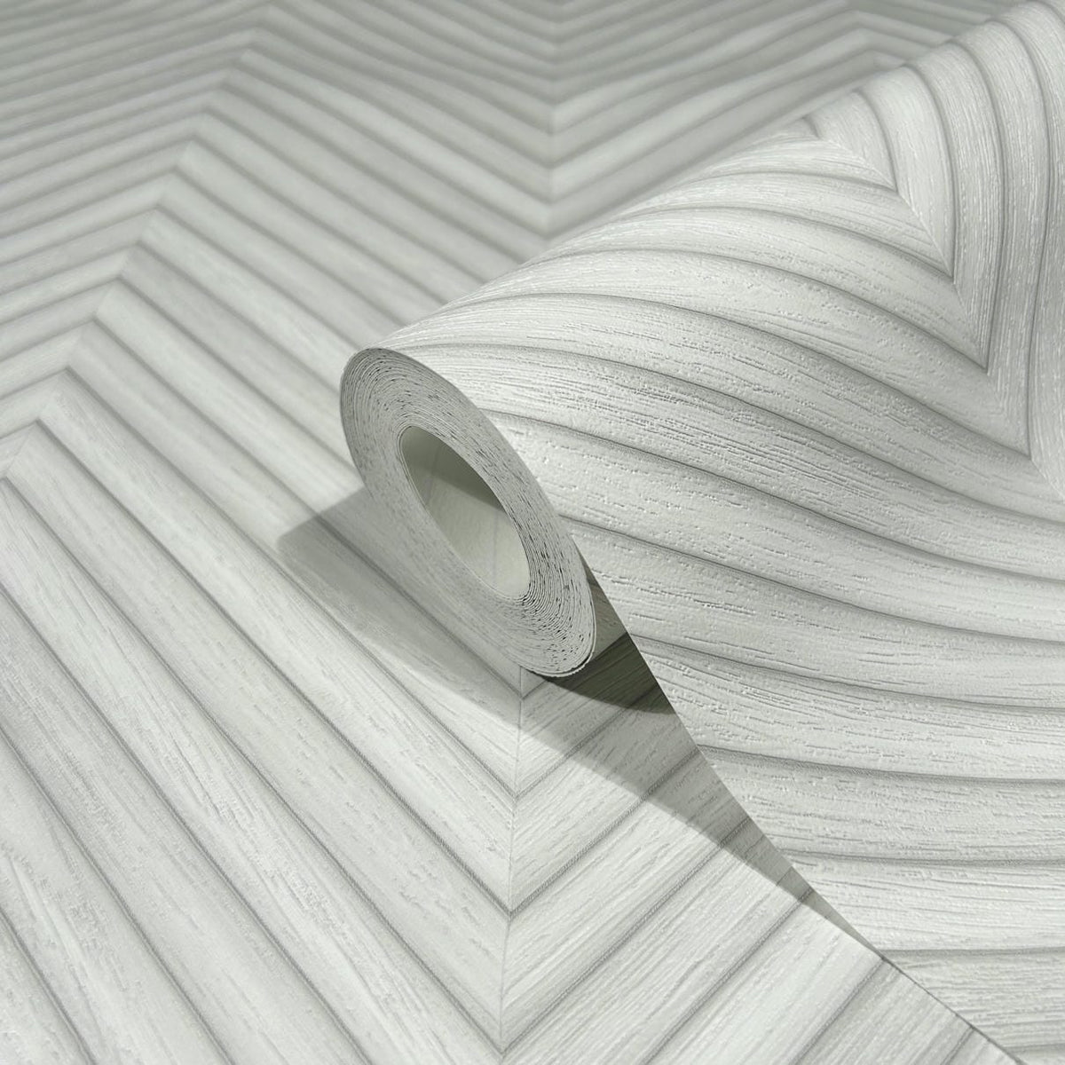 Papel pintado tejido no tejido efecto madera gris y blanco - Marburg - Imagen 4