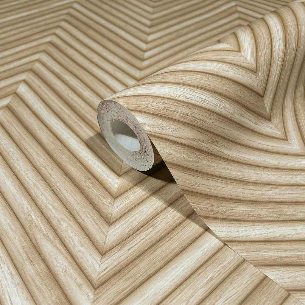 Vliestapete beige holzoptik