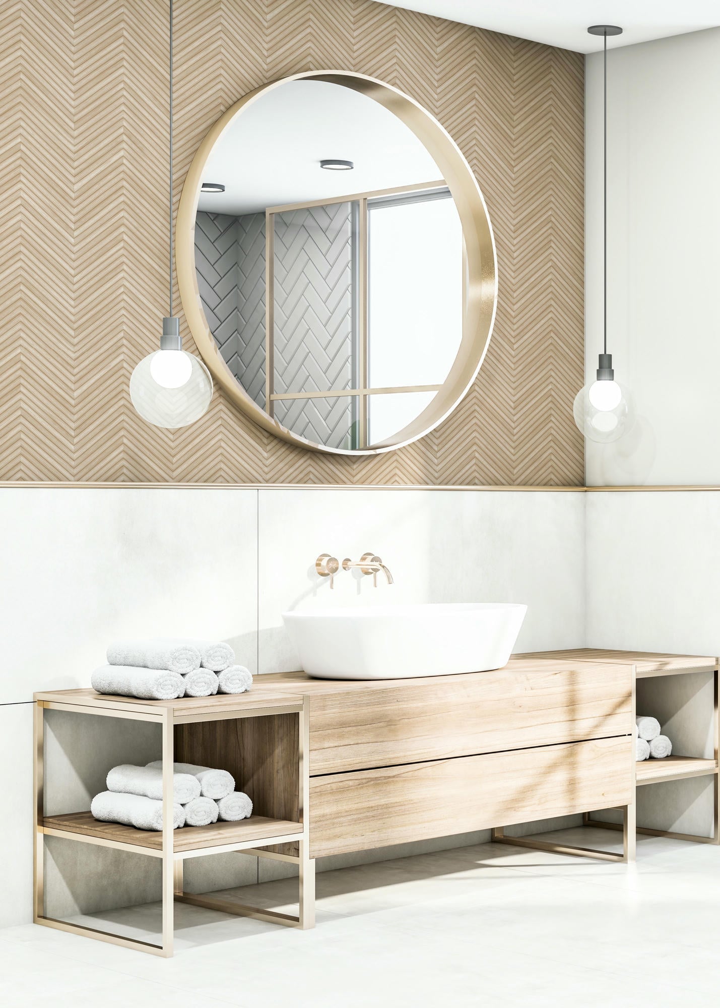 Vliestapete beige holzoptik