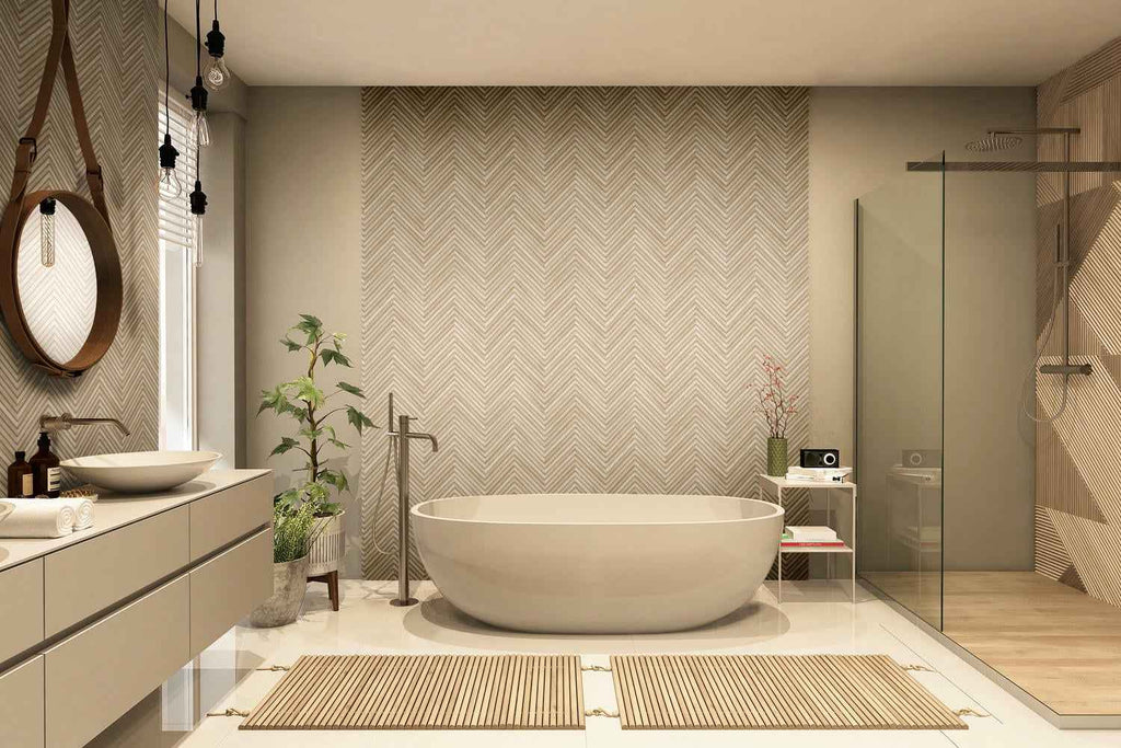 Vliestapete beige holzoptik