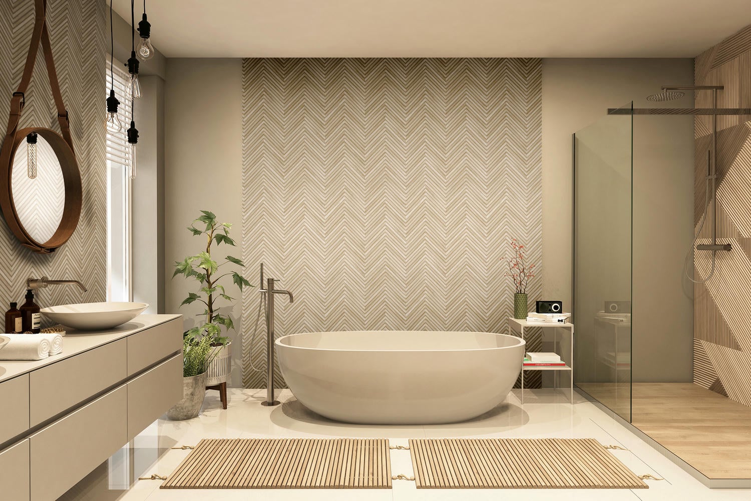 Vliestapete beige holzoptik