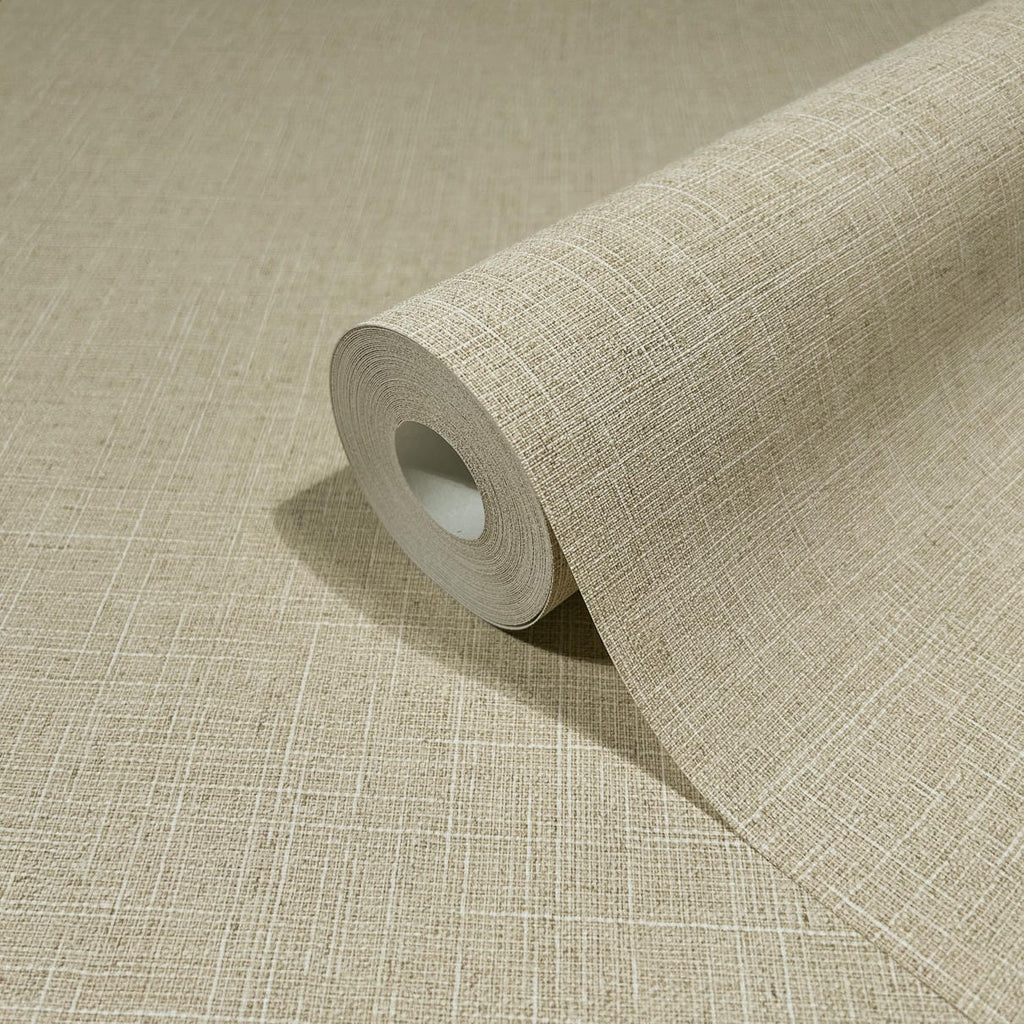 Papel pintado tejido no tejido liso beige - Marburg - Imagen 3