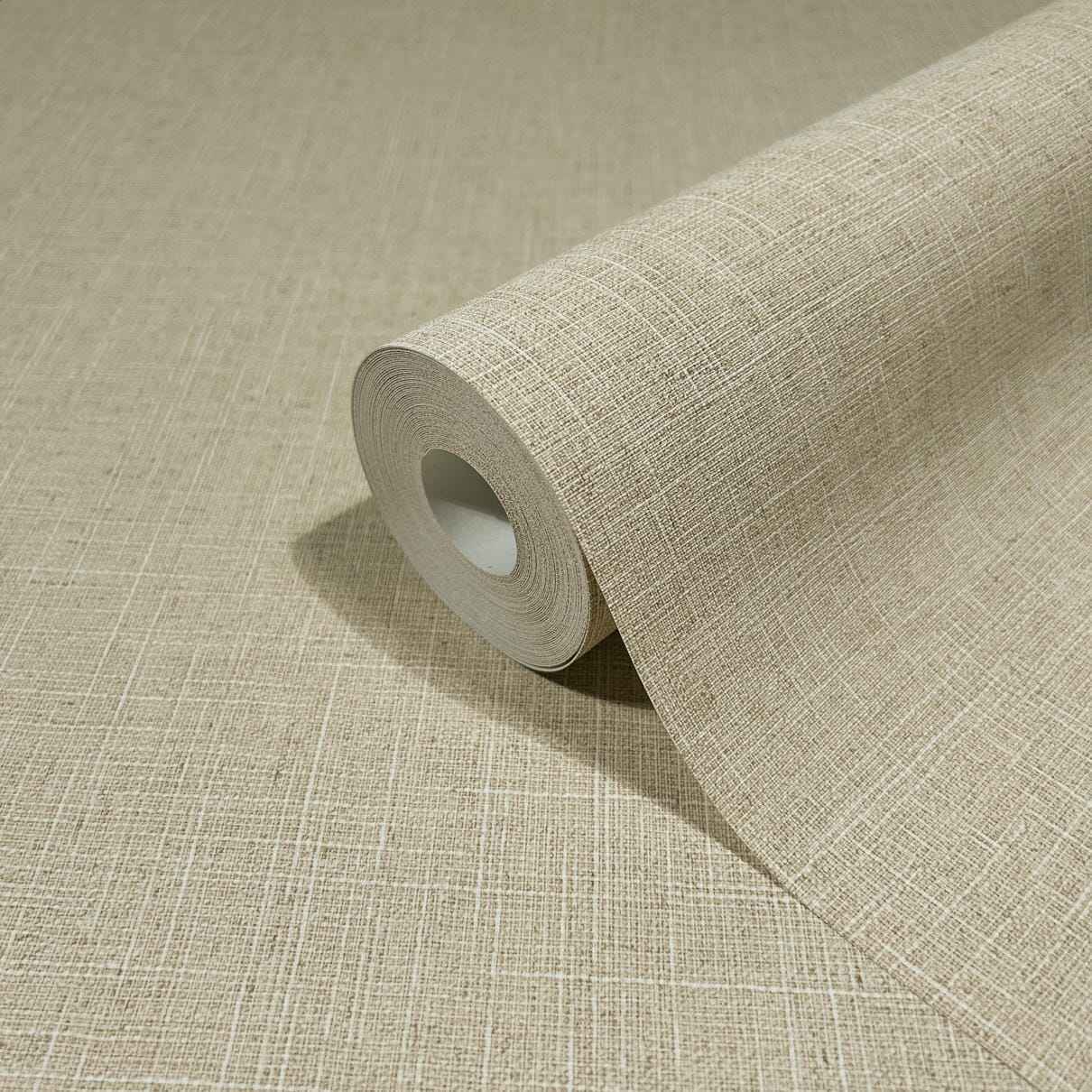 Vliestapete beige einfarbig