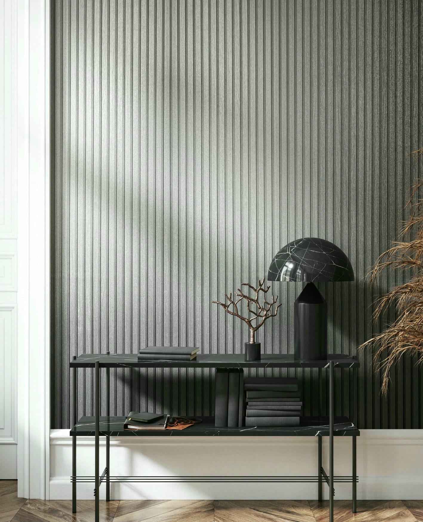 Vliestapete silber modern