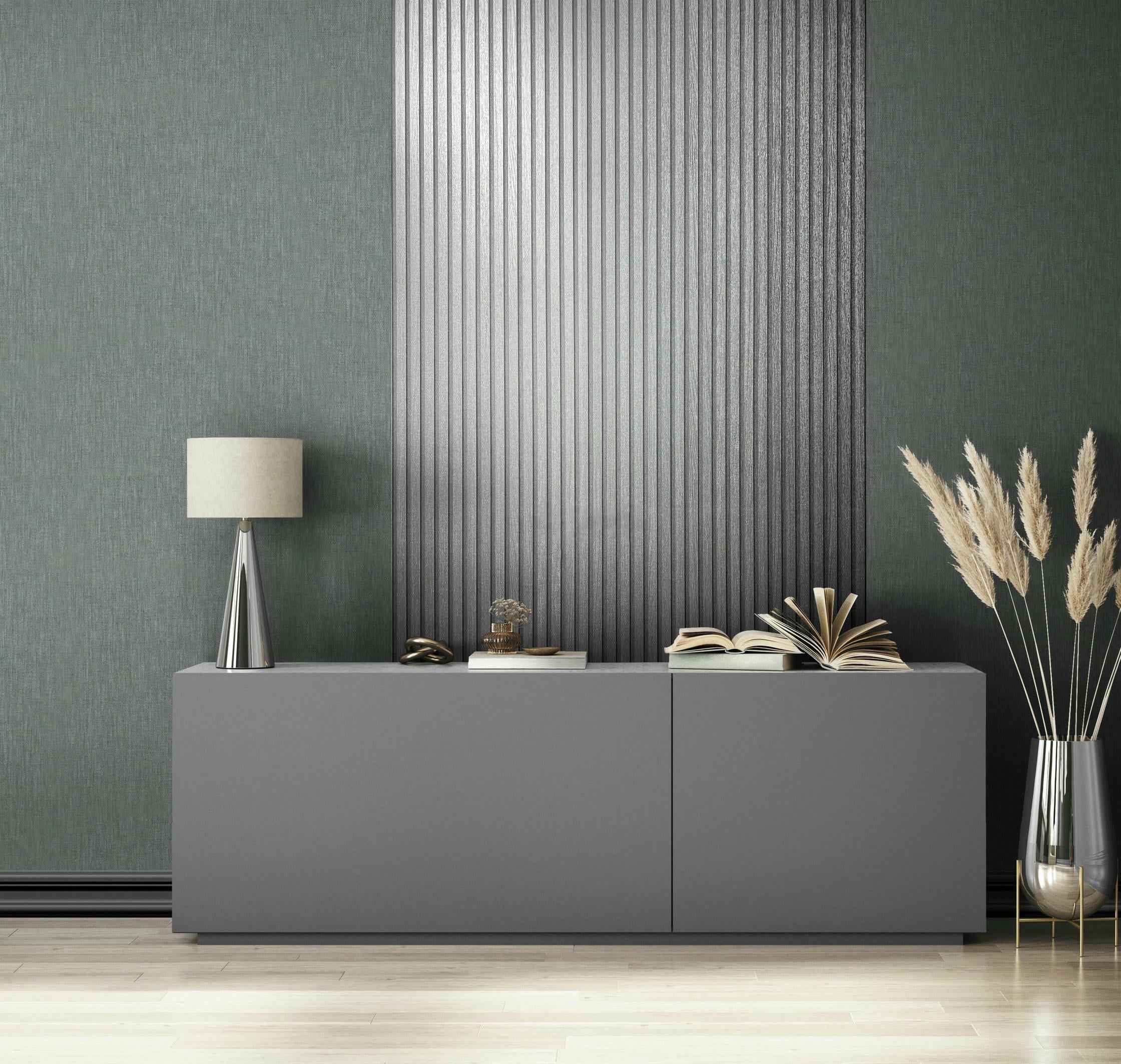 Vliestapete silber modern