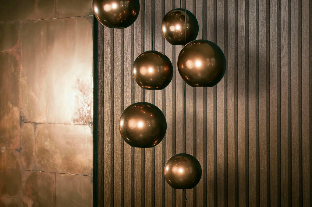 Papel pintado tejido no tejido diseño moderno contemporáneo cobre - Marburg - Imagen 3