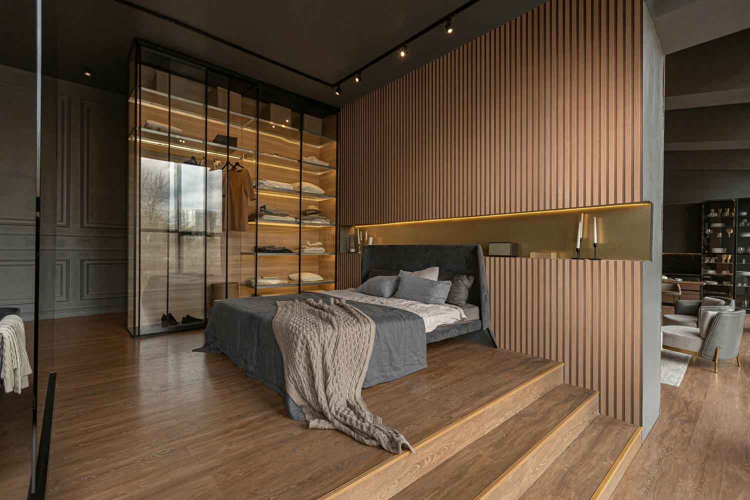 Vliestapete kupfer modern