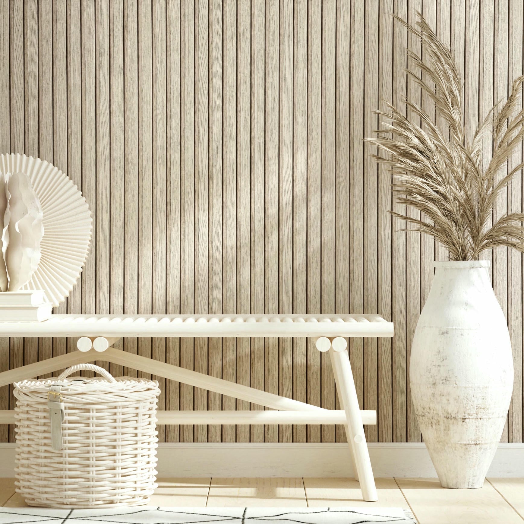 Vliestapete beige streifentapete