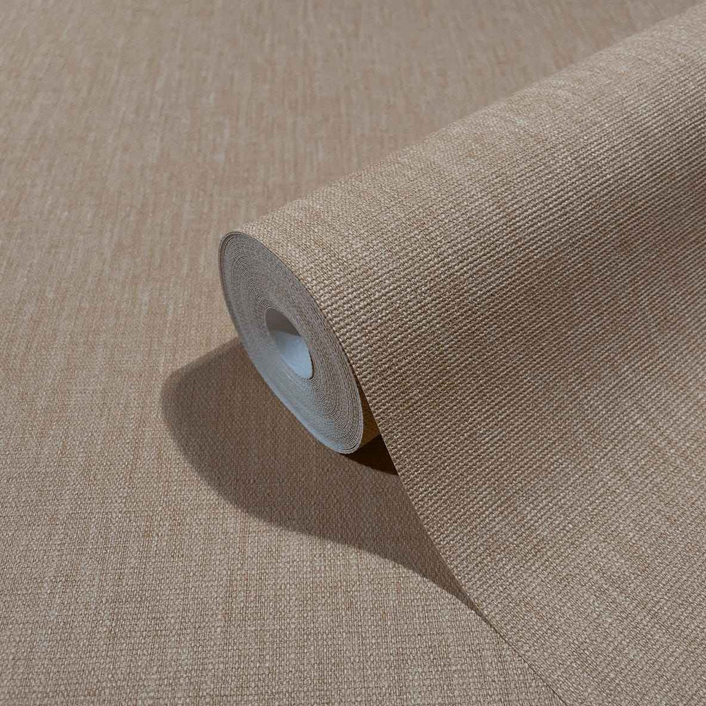Vliestapete beige, braun einfarbig