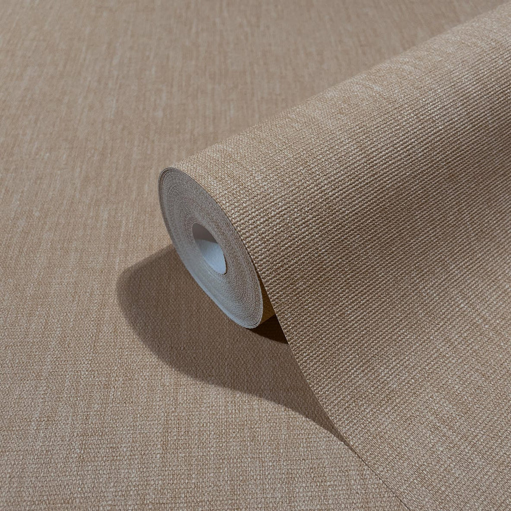 Papel pintado tejido no tejido liso beige y marrón - Marburg - Imagen 3