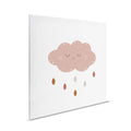 Cuadro lienzo habitación infantil Cloud Magic - Lluvia suave en colores pastel