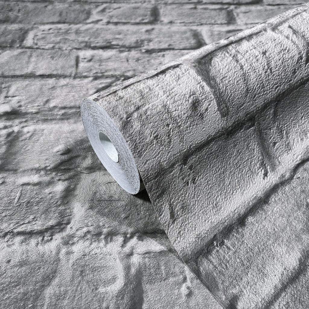 Papel pintado tejido no tejido efecto piedra marrón - Marburg - Imagen 4