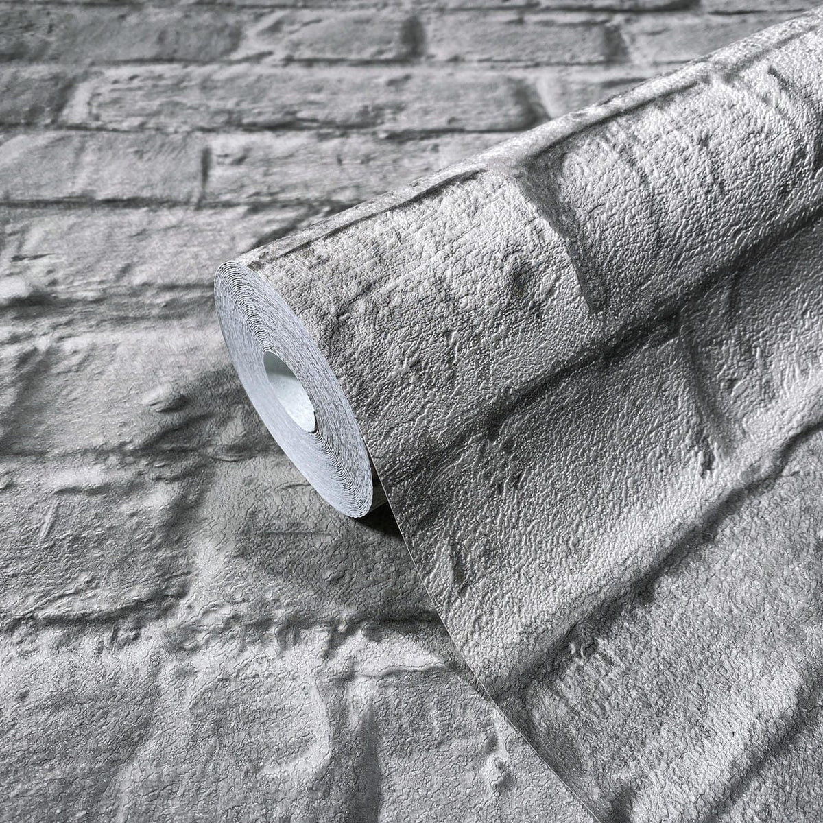 Papel pintado tejido no tejido efecto piedra marrón - Marburg - Imagen 4