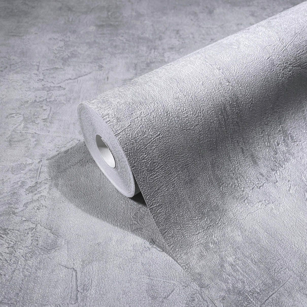 Papel pintado tejido no tejido con textura y relieve gris - Marburg - Imagen 3