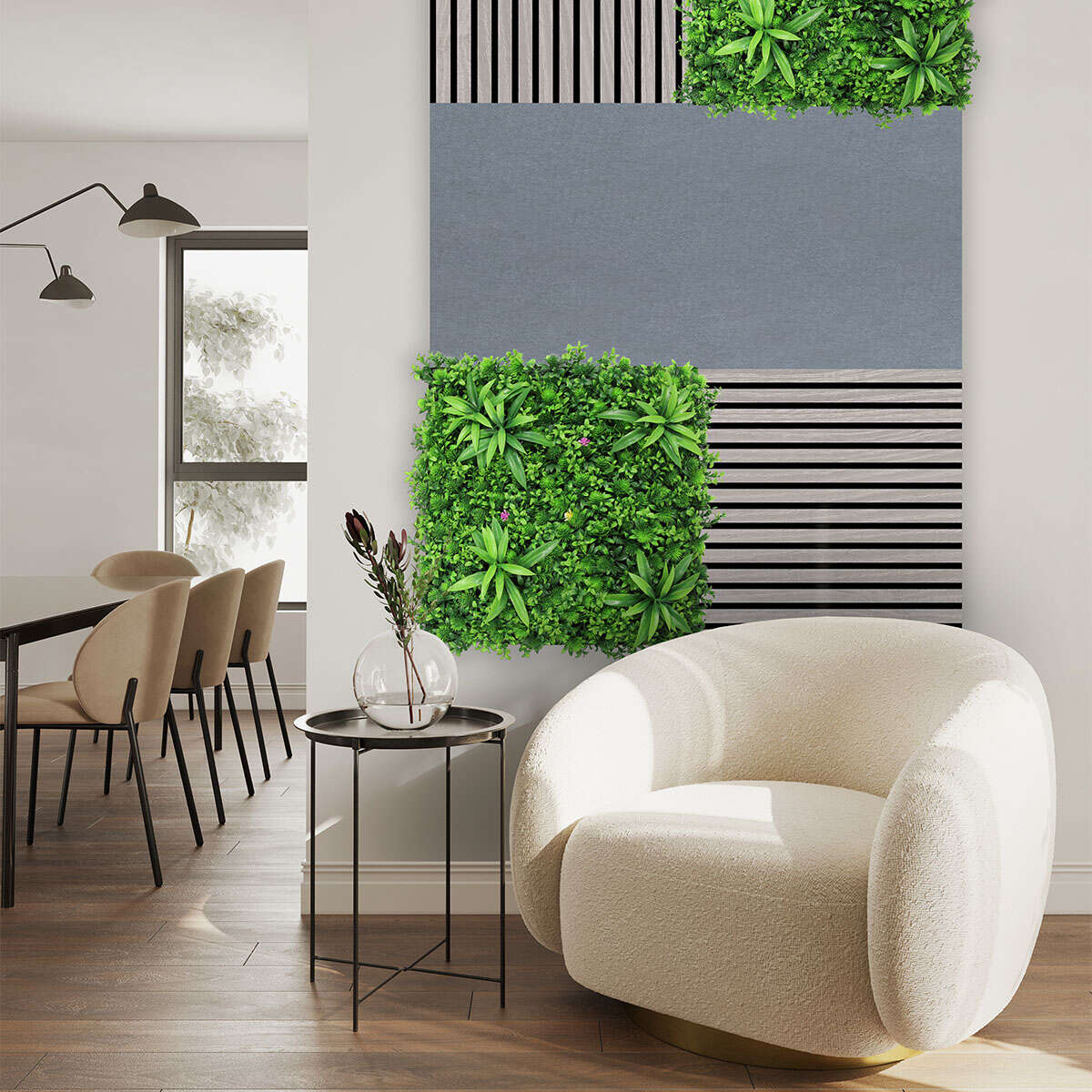 Panel Acustico de Fieltro Platinum Grey - Modular Wall - Foto 11