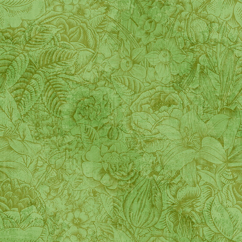 Fotomural Walls by Patel - Floral mural flowers & leaves - green