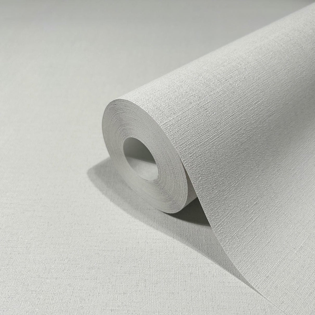 Papel pintado tejido no tejido efecto textil gris y blanco - Marburg - Imagen 2