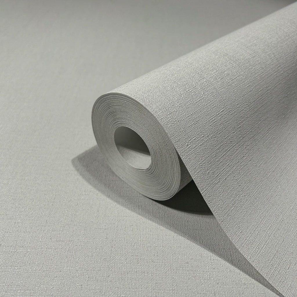 Papel pintado tejido no tejido efecto textil gris - Marburg - Imagen 2