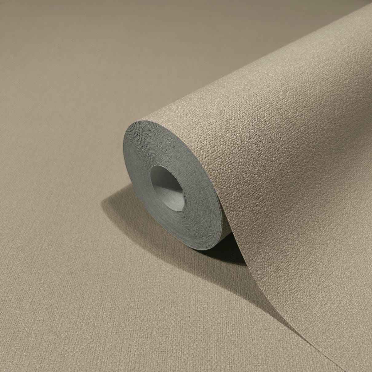 Vliestapete beige einfarbig