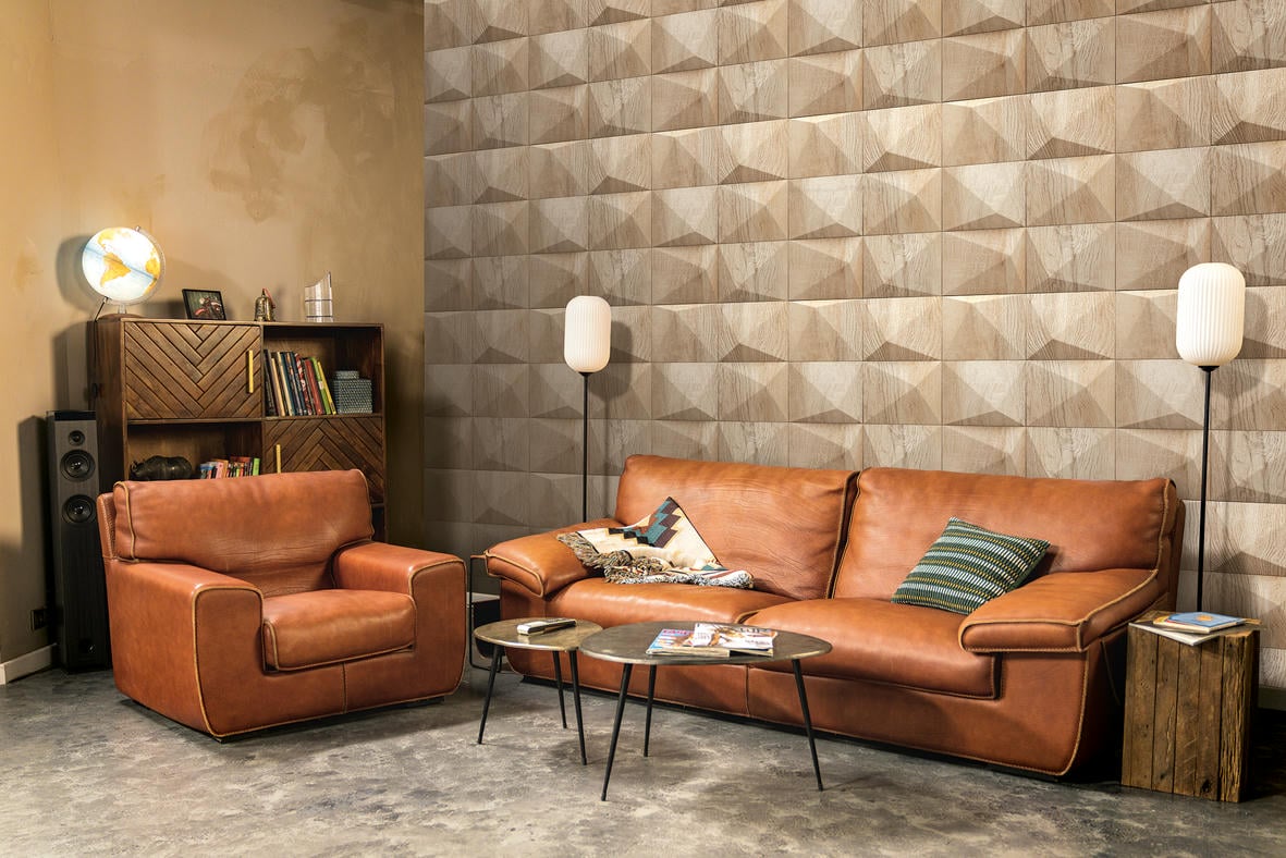 Vliestapete beige, braun holzoptik