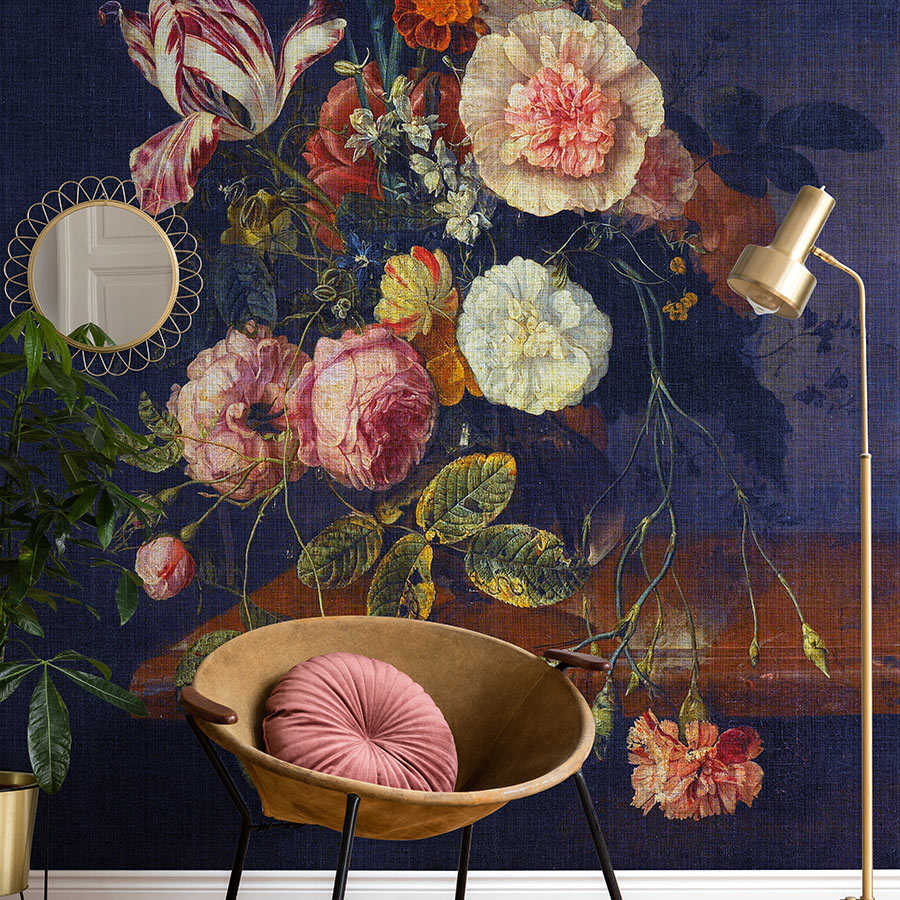 Fotomural Walls by Patel - Artists Studio 1 - mural flowers still life dark blue