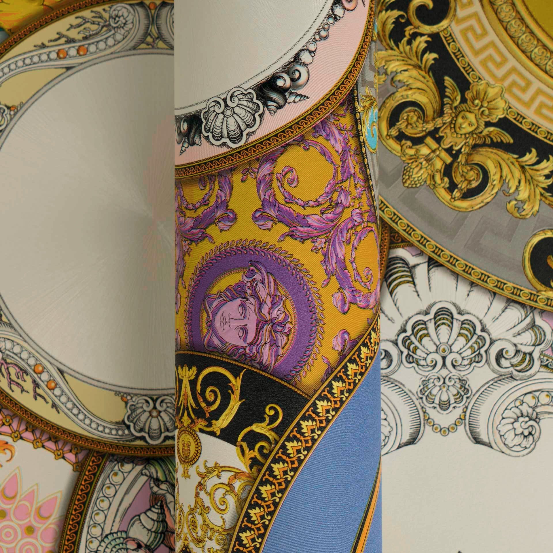 Versace 6-Vliestapete Vinyltapete Blau Kreise
