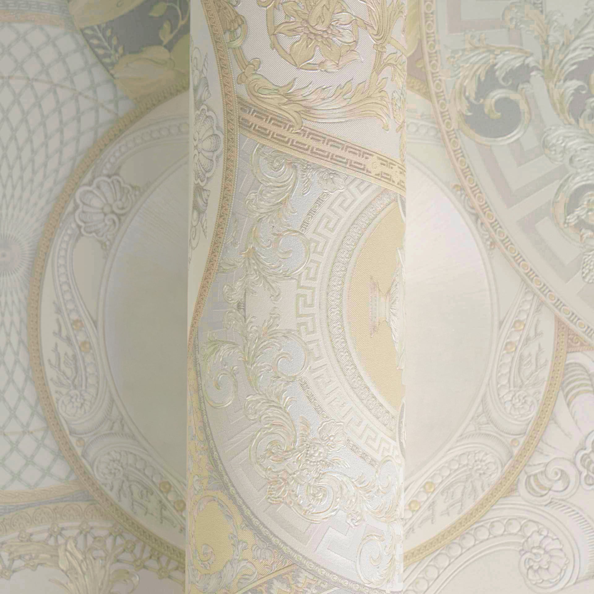 Versace 6-Vliestapete Vinyltapete Creme Kreise